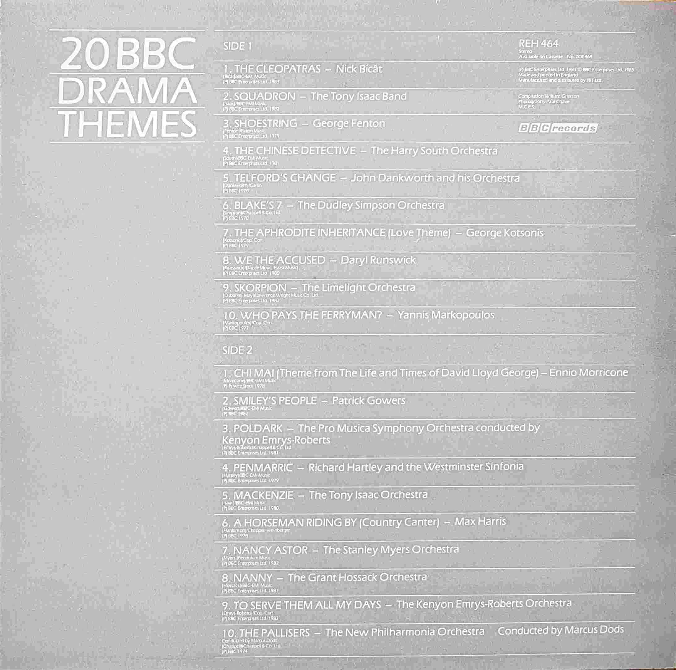 Picture of REH 464 20 BBC drama themes by artist Various from the BBC records and Tapes library